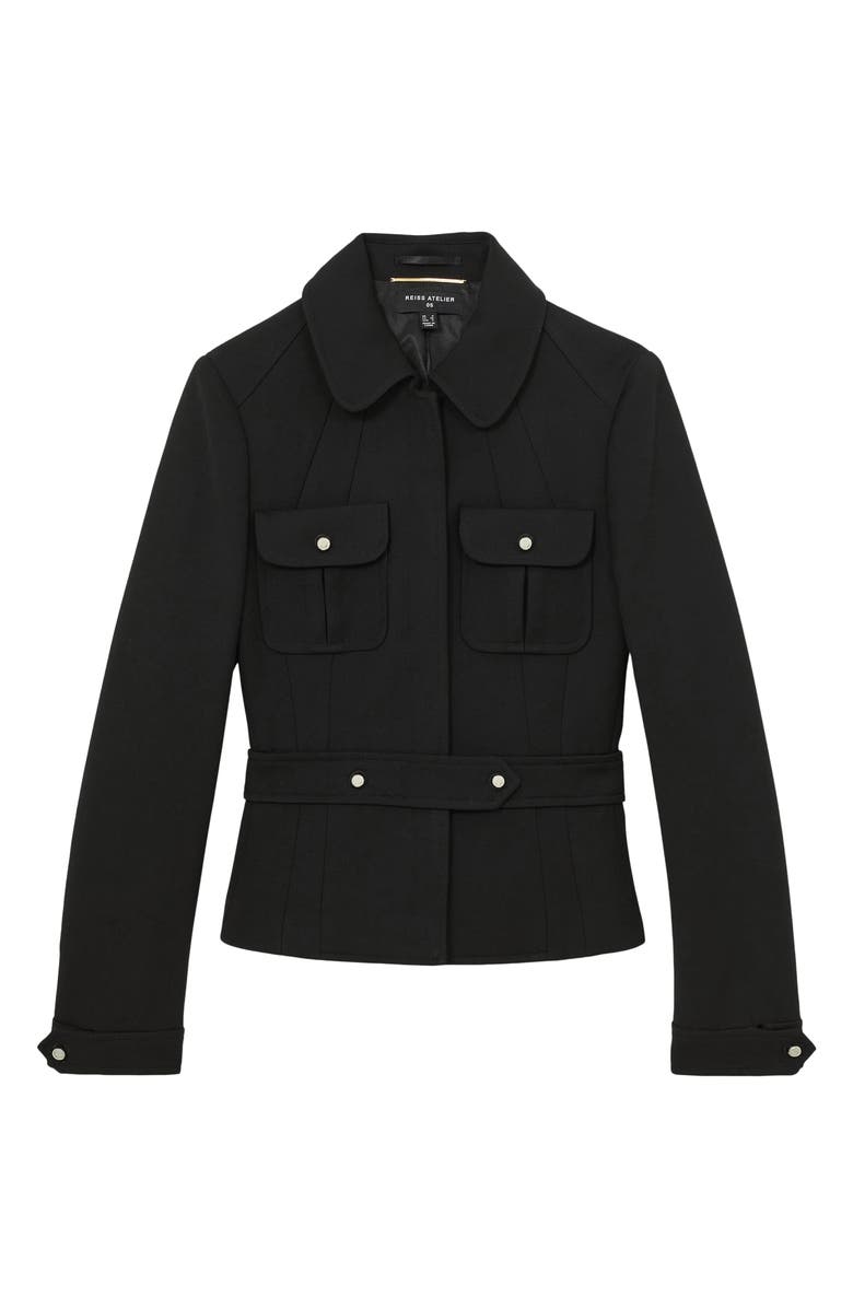 Reiss Atelier Vesta Wool Jacket, Alternate, color, Black