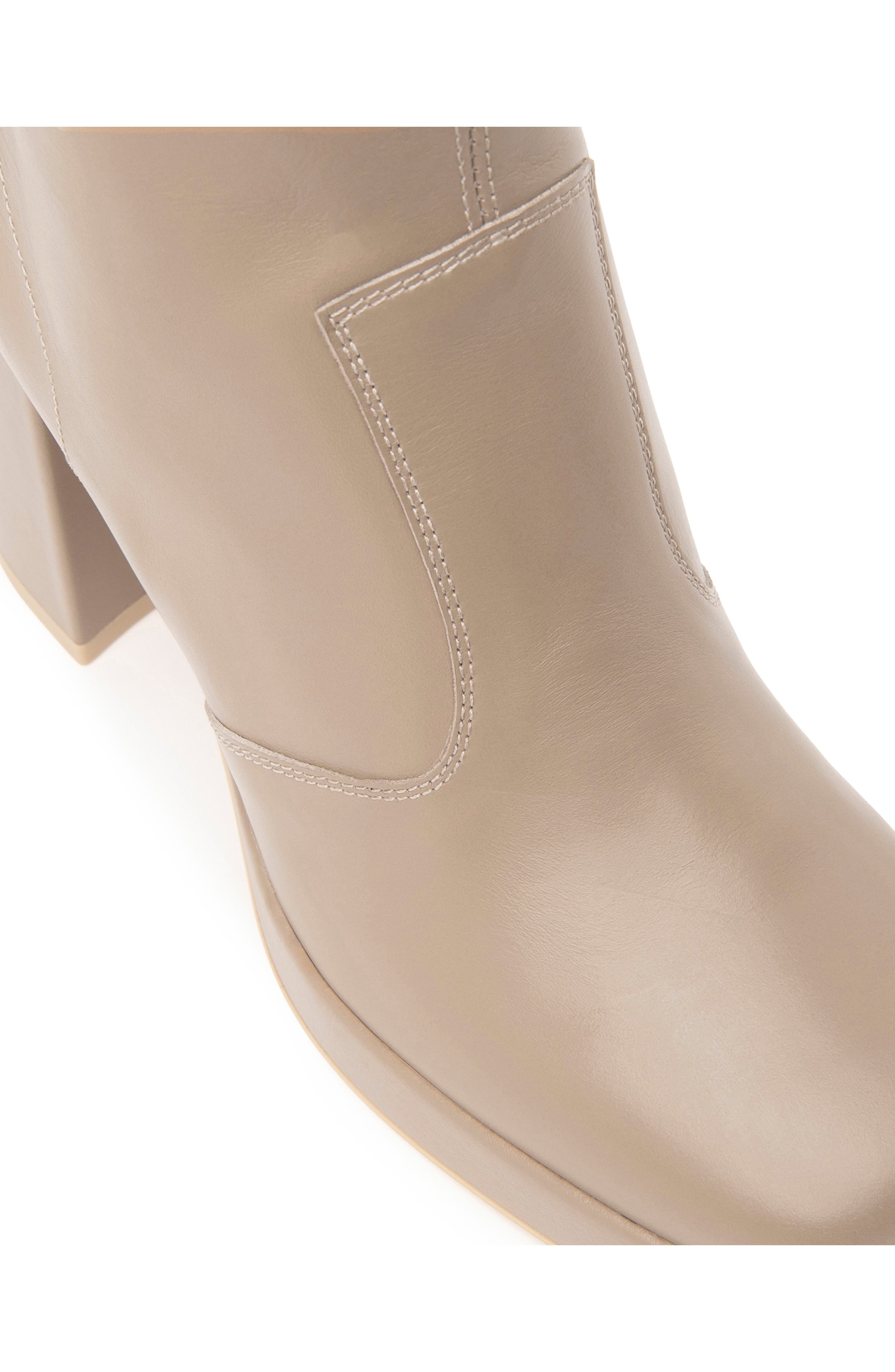 Chain Platform Bootie, Alternate, color, BEIGE/ KHAKI