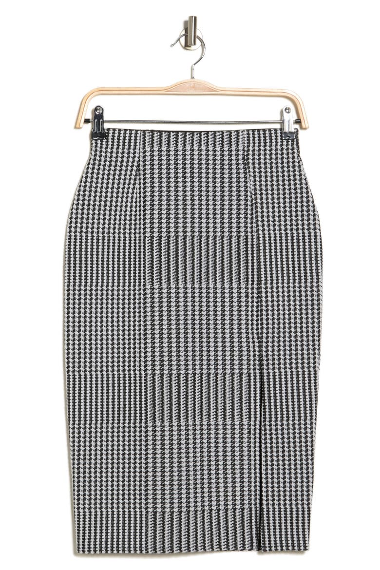 Front Slit Pencil Skirt, Alternate, color, BLACK/WHITE