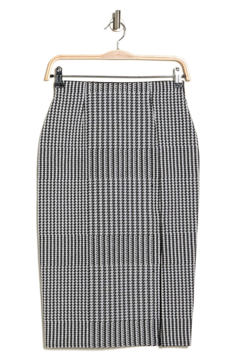 Ookie & Lala Front Slit Pencil Skirt, Alternate, color, Black/White