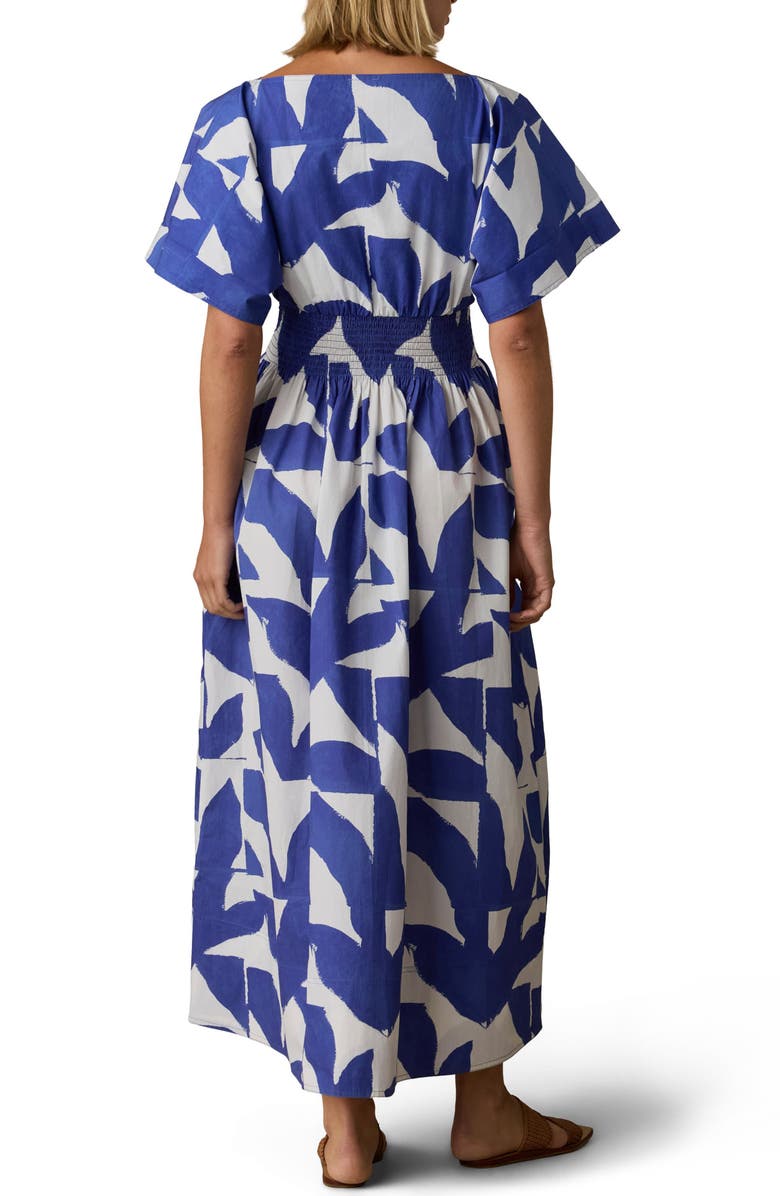 Faherty Elia Coastal Poplin A-Line Dress, Alternate, color, Summer Leaf