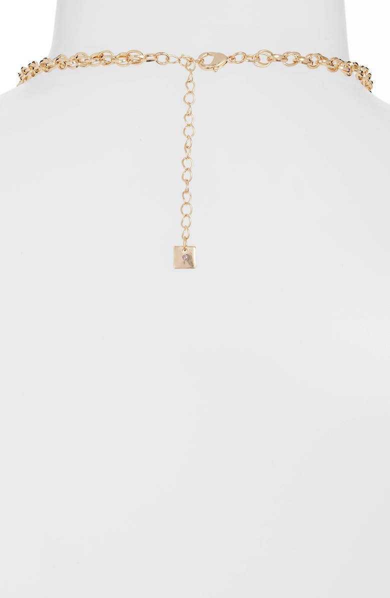 Rachel Parcell Imitation Pearl Link Collar Necklace, Alternate, color, 