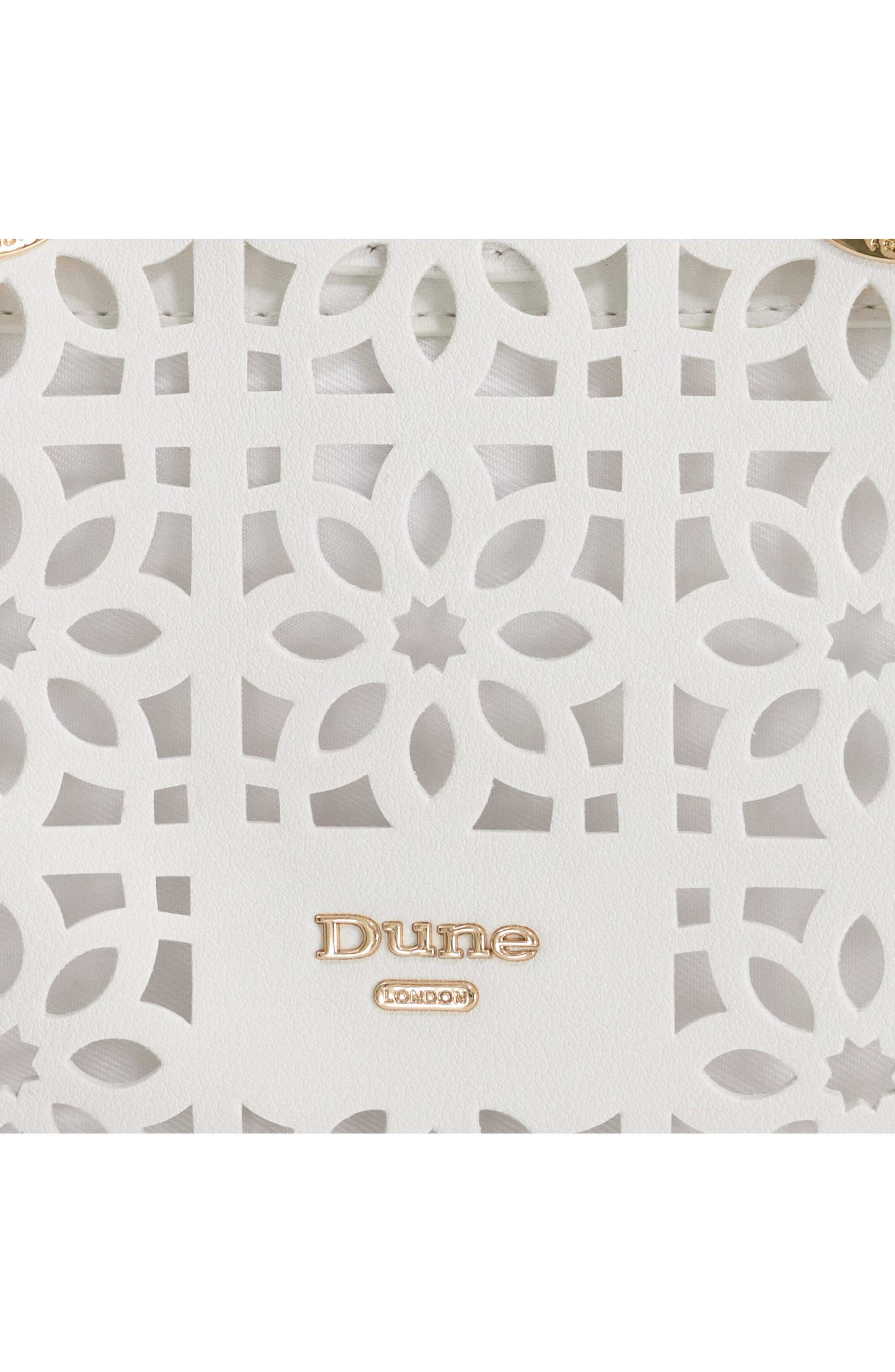 Dune London Diddydelaser Faux Leather Top Handle Bag, Alternate, color, White