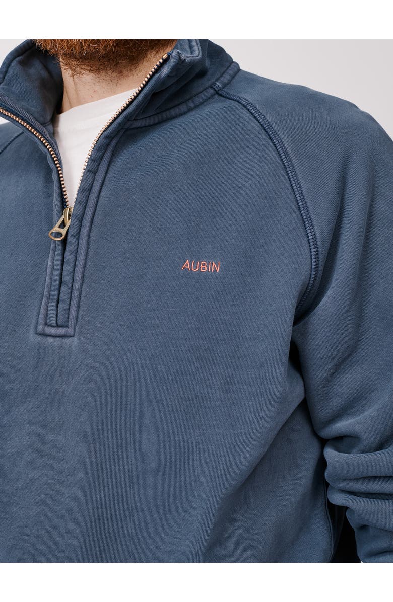 Aubin Provost Zip Neck Sweatshirt, Alternate, color, Navy