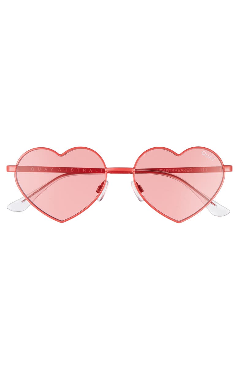 QUAY Australia 53mm Heart Breaker Heart-Shaped Sunglasses, Alternate, color, 