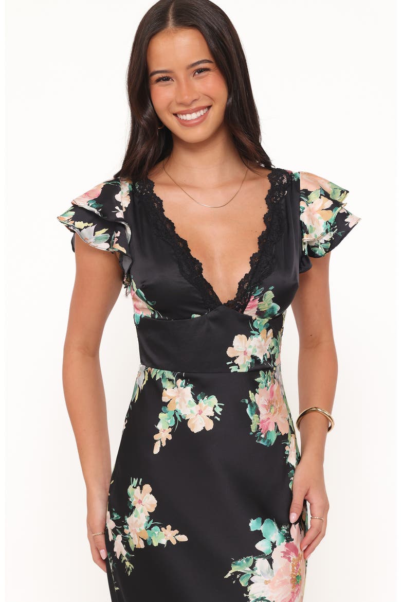 Arella Maxi Dress, Alternate, color, BLACK FLORAL