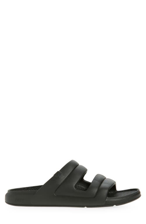 Reef Oasis Double Strap Slide Sandal In Black