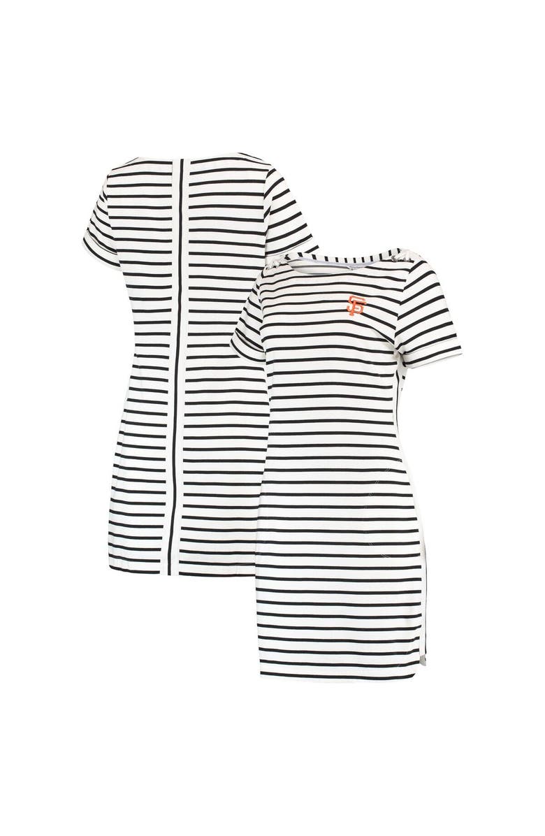 Tommy Bahama Women's Tommy Bahama White San Francisco Giants Jovanna Striped Tri-Blend Dress, Main, color, 