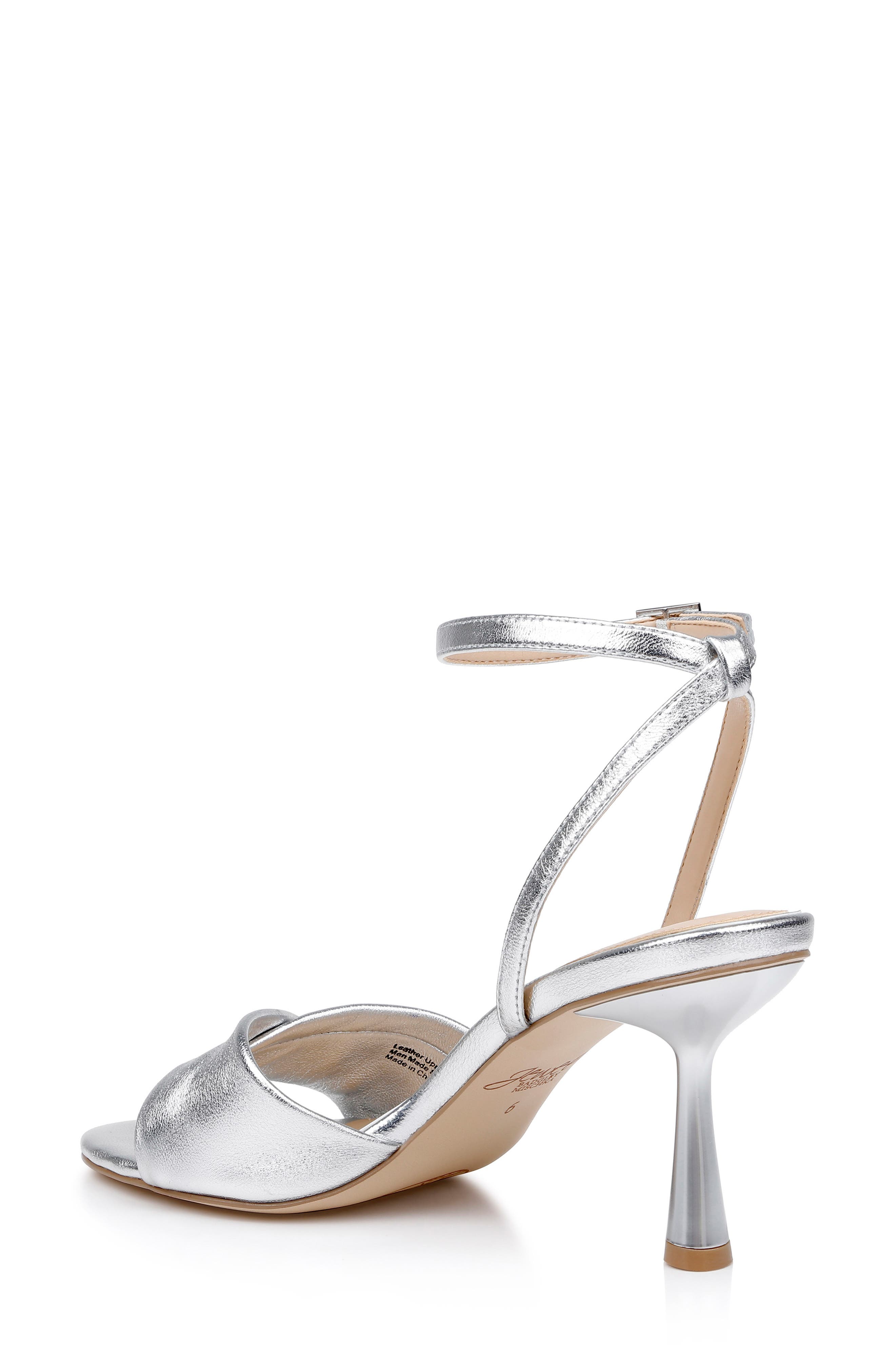 Jewel Badgley Mischka Kaia Ankle Strap Sandal, Alternate, color, Silverleat