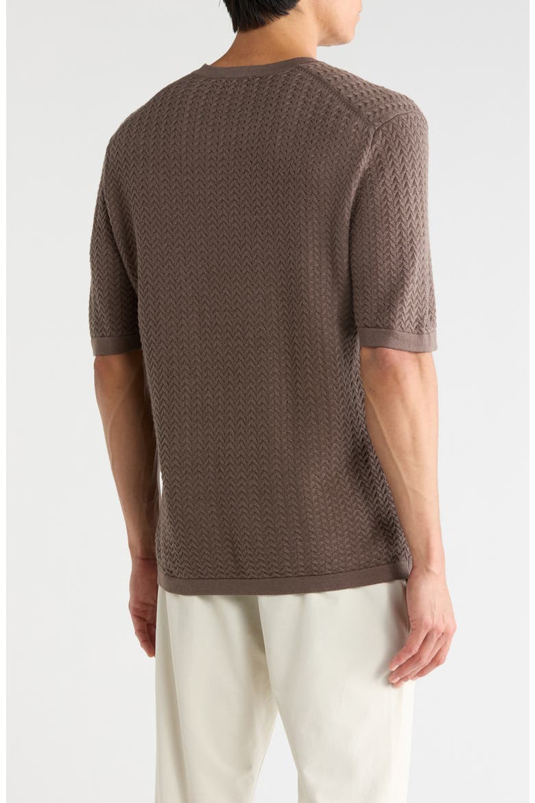 Textured Crewneck T-Shirt, Alternate, color, MOCHA
