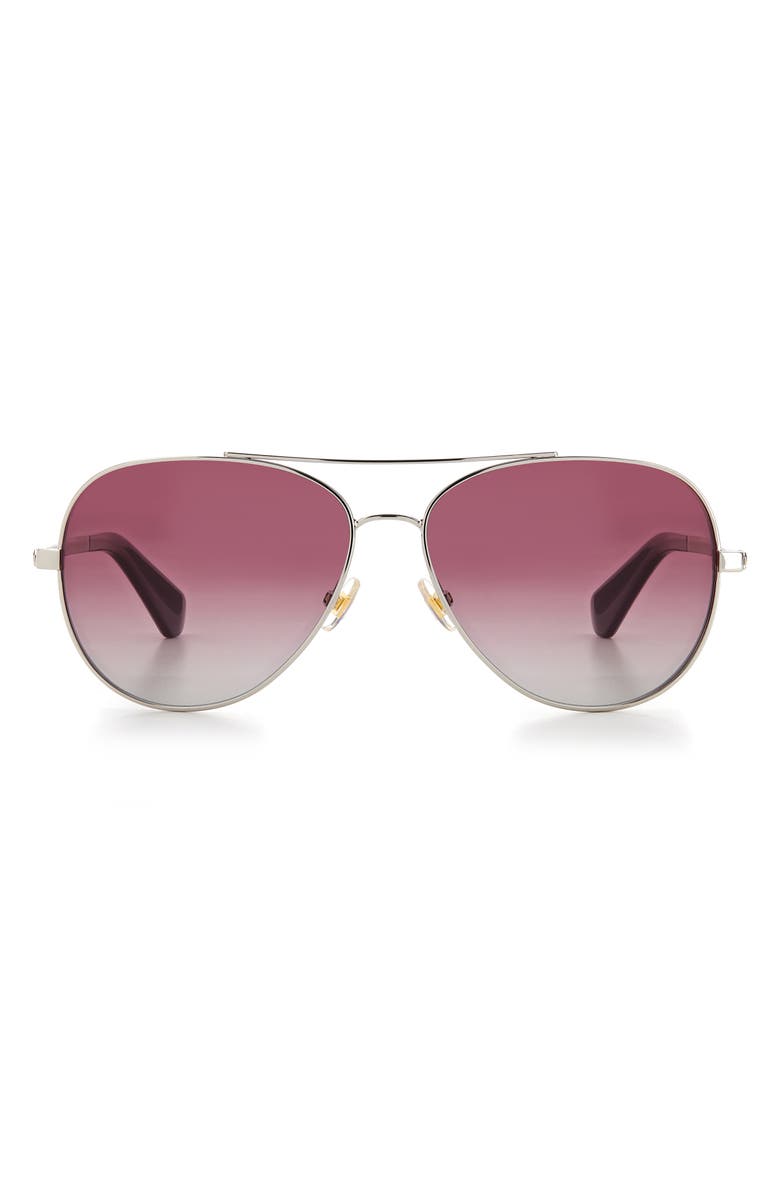 Kate Spade New York avaline2 58mm gradient aviator sunglasses, Main, color,