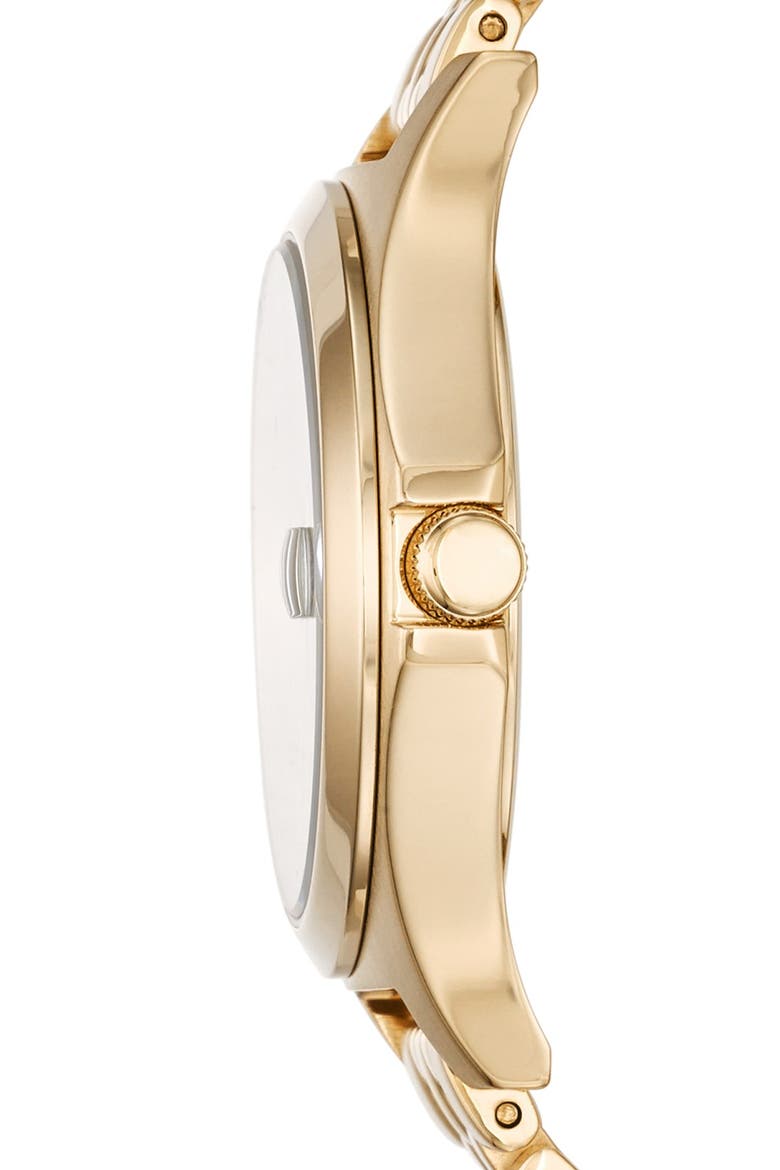 'The Slim' Bracelet Watch, 36mm, Alternate, color, GOLD/ BLACK