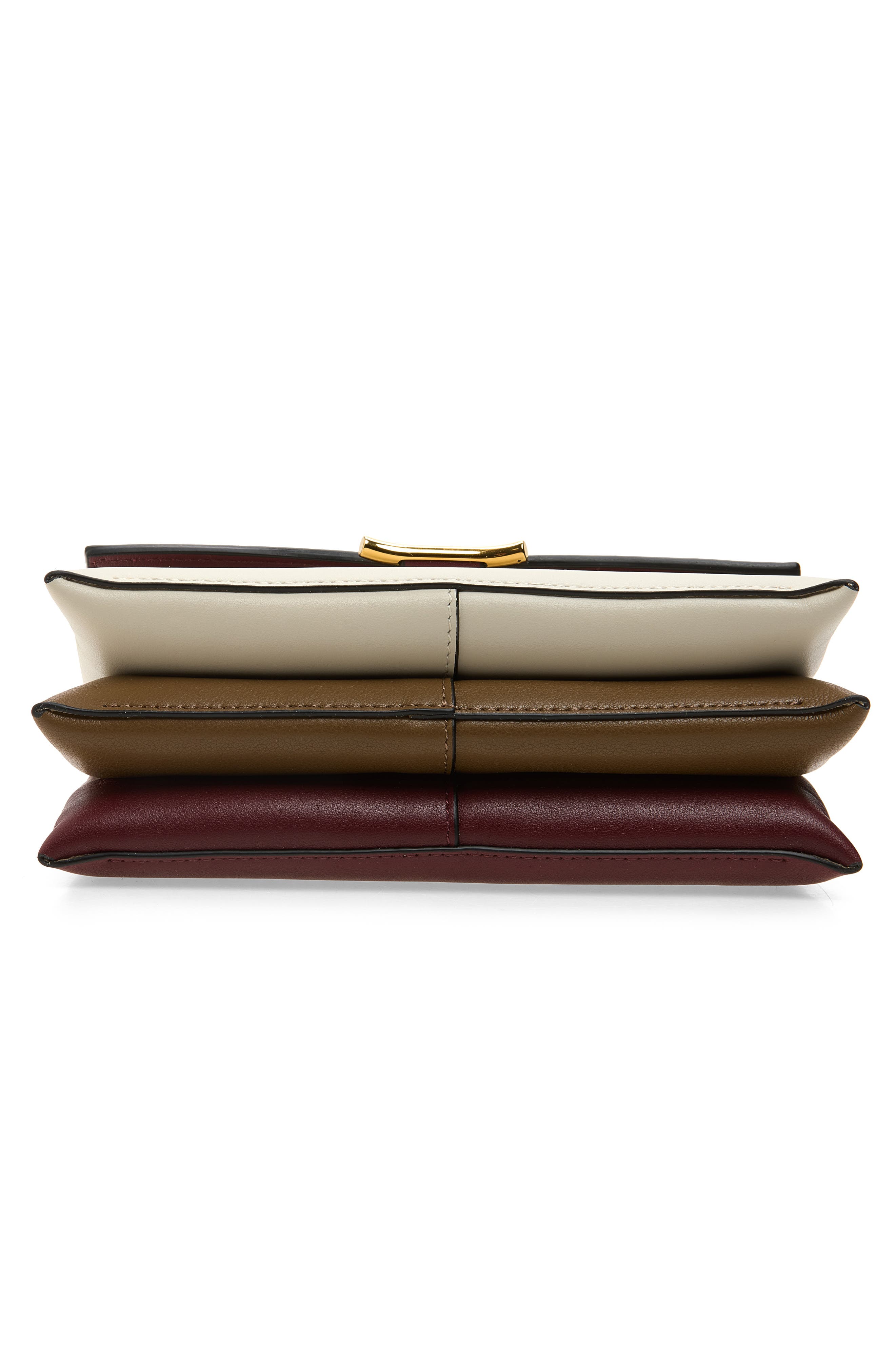 Ida Trio Colorblock Leather Clutch, Alternate, color, BORDEAUX MIX
