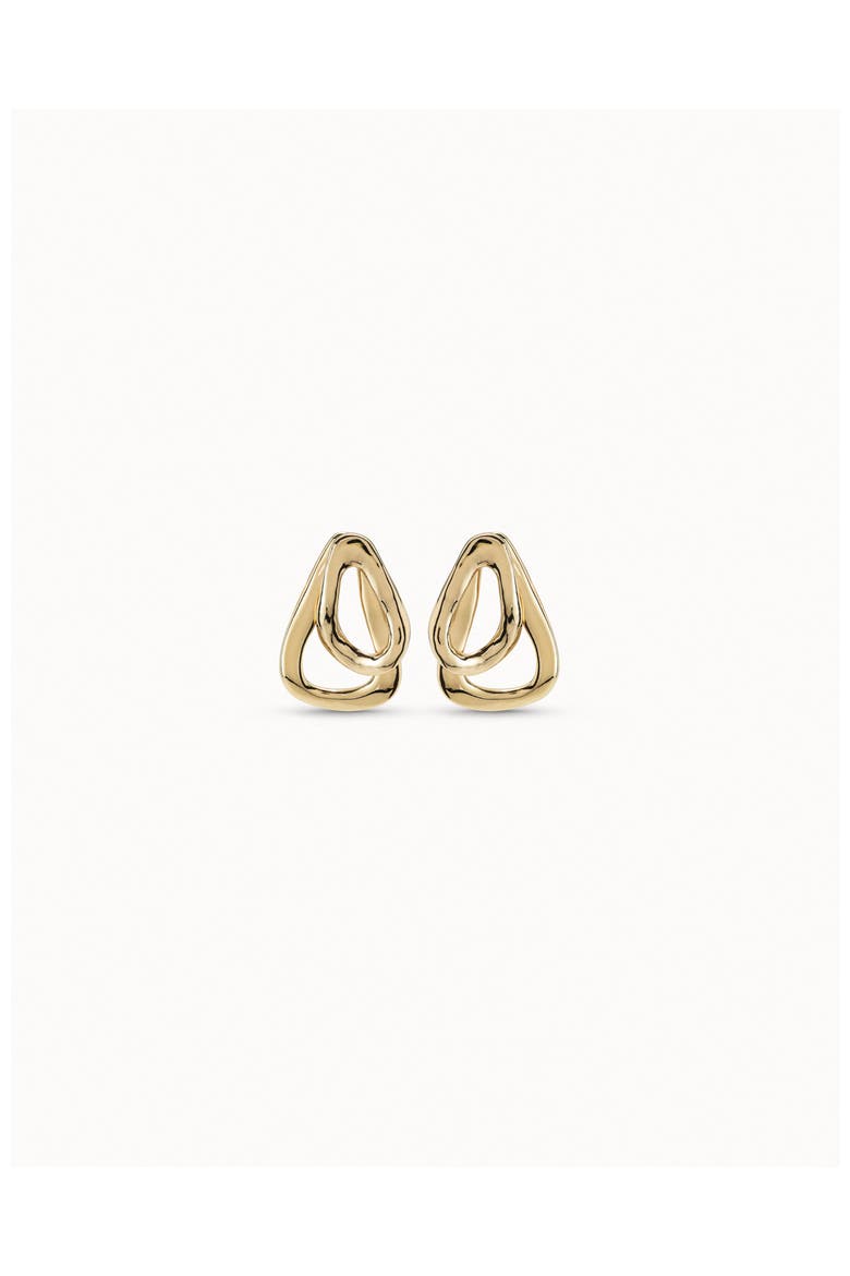 Interlocked Link Earrings, Main, color, Gold