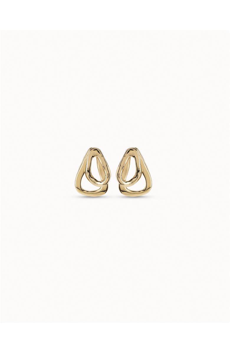 UNODE50 Interlocked Link Earrings, Main, color, Gold