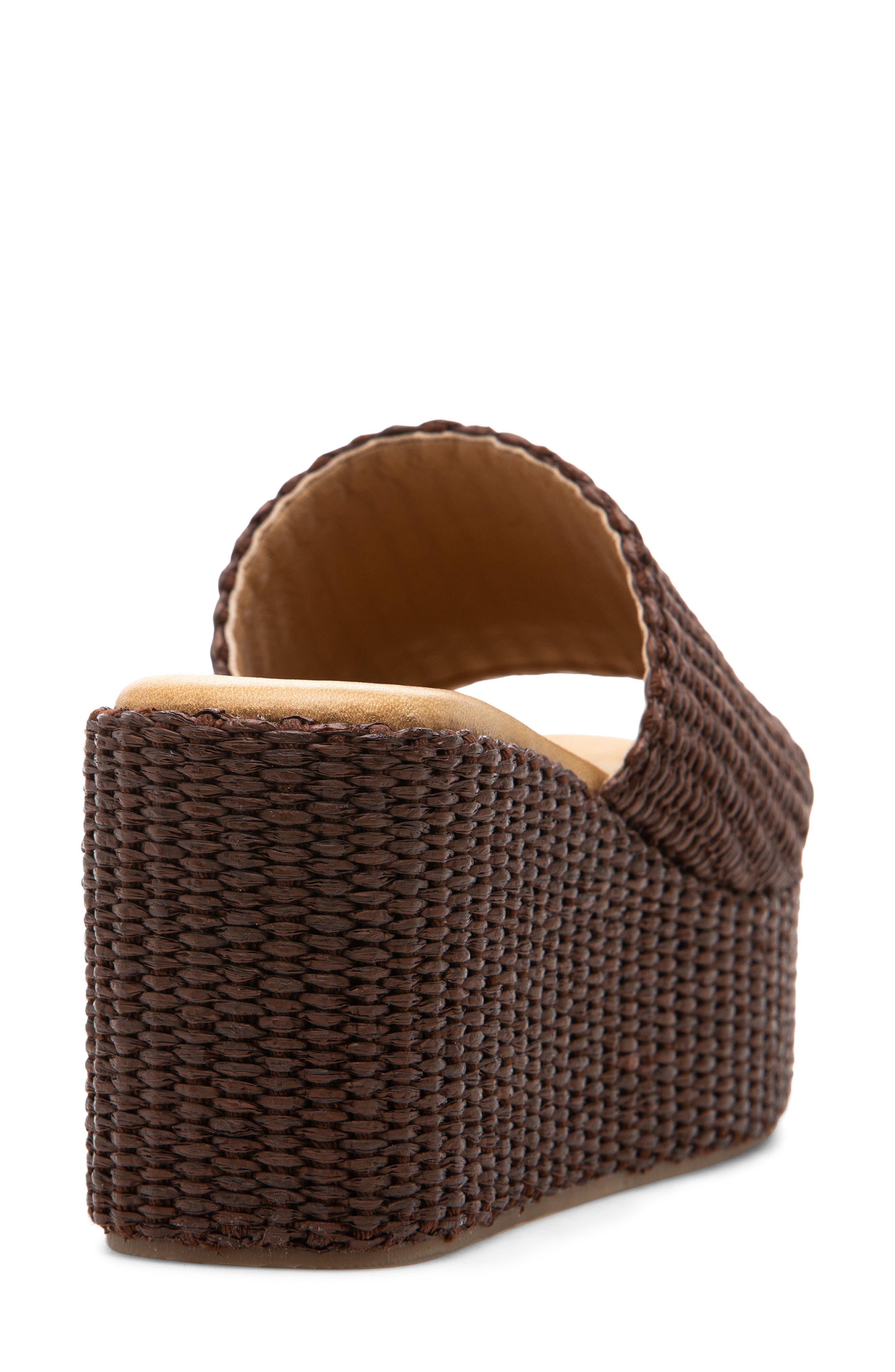 Sienna Platform Slide Sandal, Alternate, color, BROWN