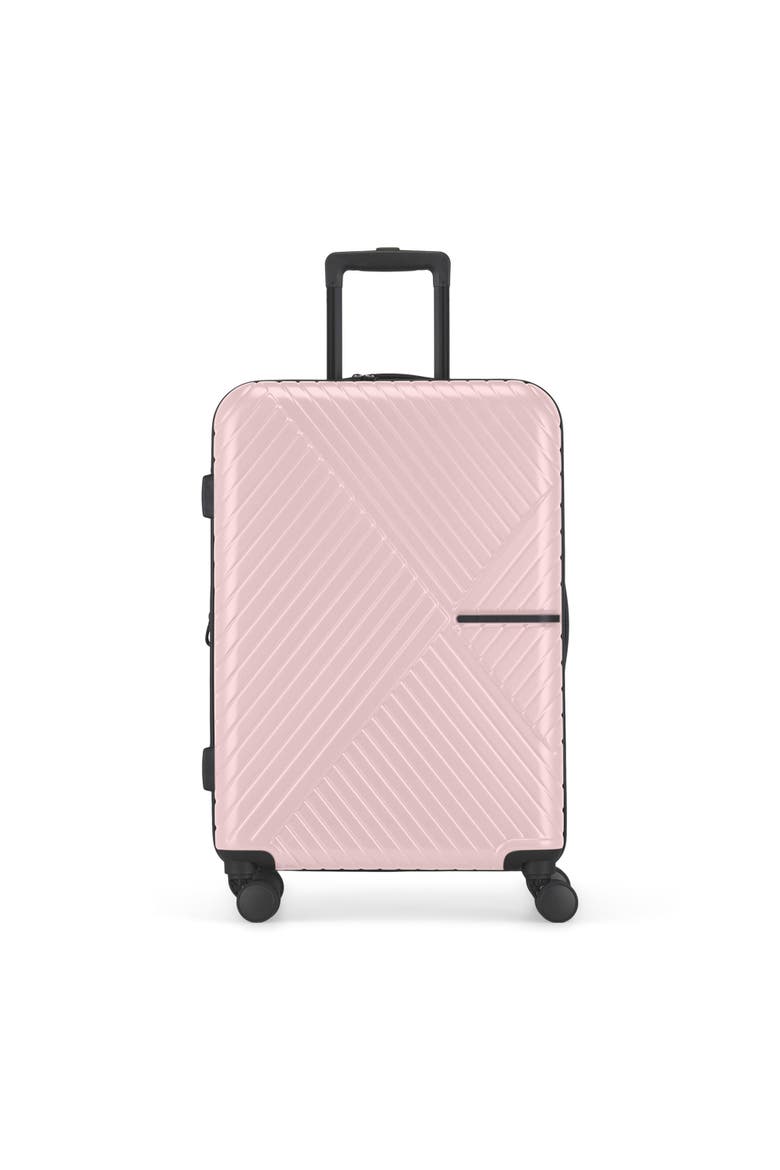Berlin Hardside Medium Luggage with Expansion, Main, color, Pink