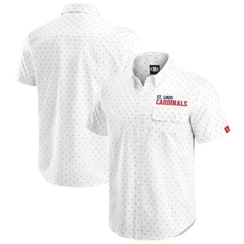 Men's Darius Rucker Collection by Fanatics  Cream St. Louis Cardinals Printed Button-Down Shirt