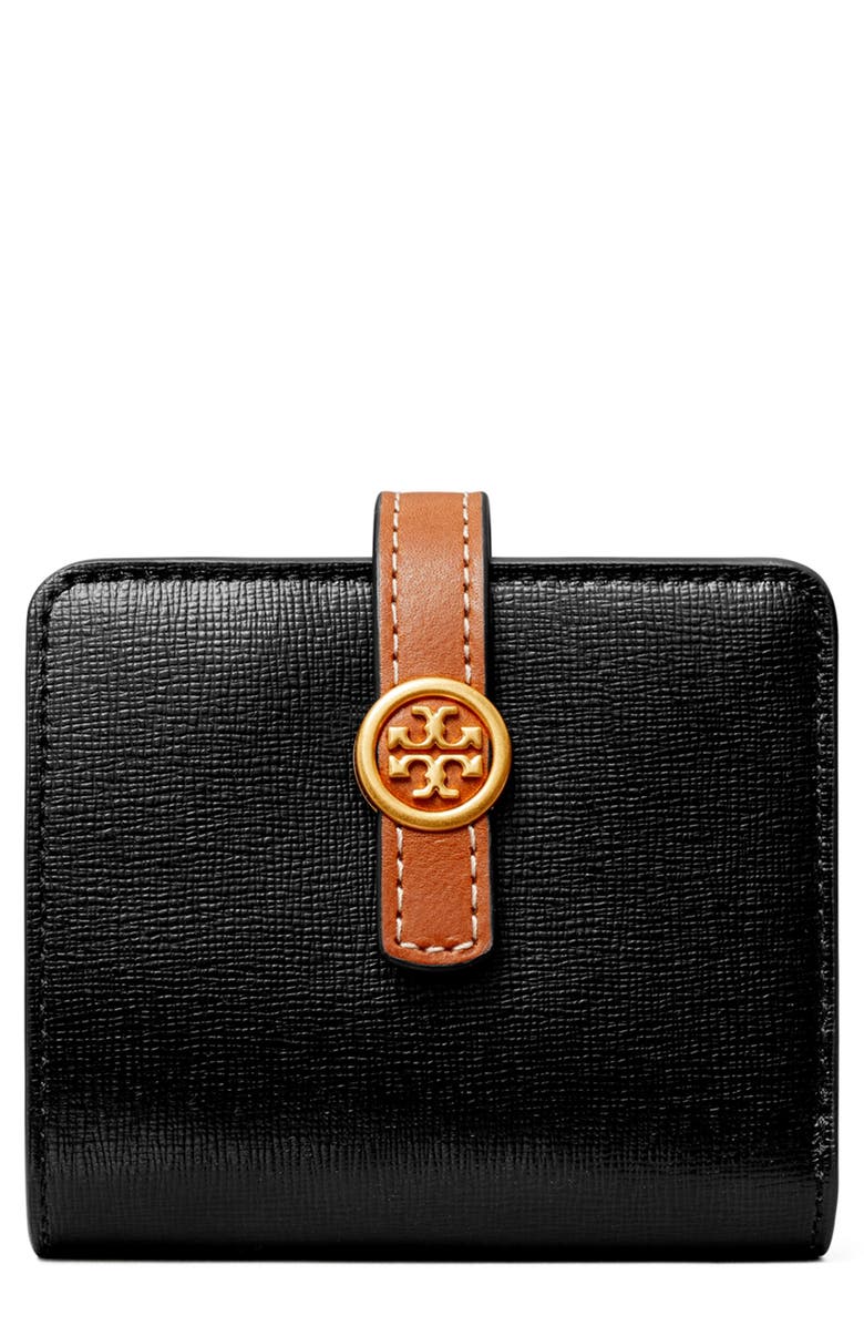 Tory Burch Mini Robinson Leather Wallet, Main, color,