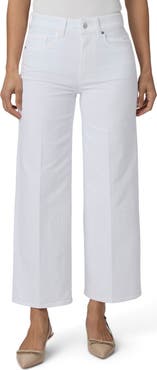 PAIGE Sasha High Waist Ankle Wide Leg Jeans