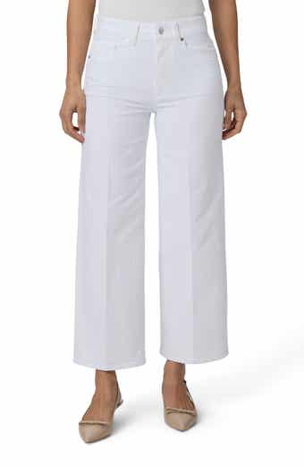 PAIGE Sasha High Waist Ankle Wide Leg Jeans