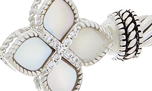 Juvell Mother-of-pearl Clover Cuff Bracelet