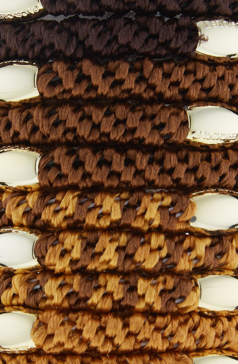 L. Erickson Grab & Go Set of 15 Assorted Ponytail Holders, Alternate, color, Leather/Gold Bead