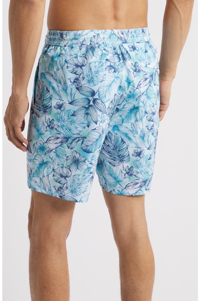 Baja Front Swim Trunks, Alternate, color, VACATION BLUE