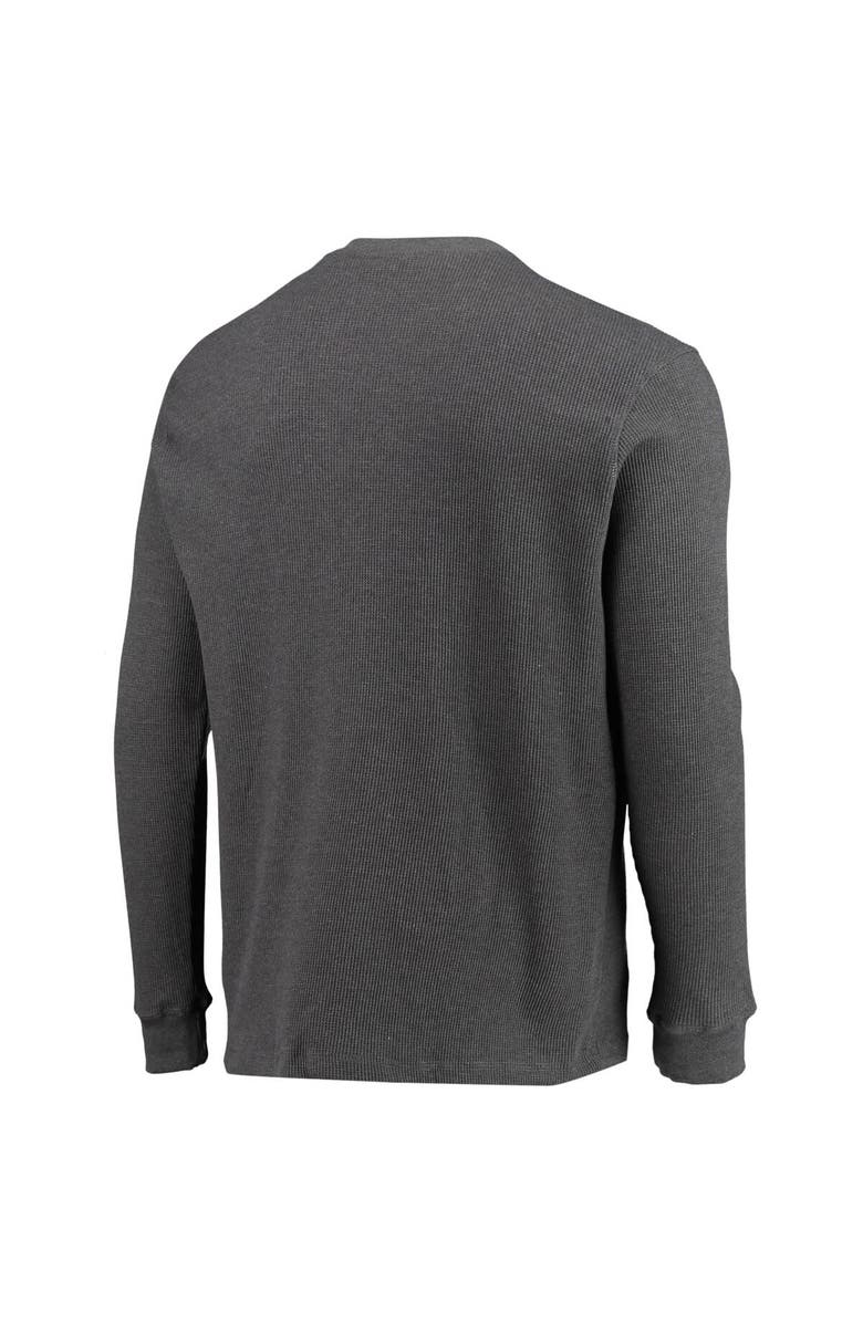 DUNBROOKE Men's Dunbrooke Heathered Gray Chicago Bears Logo Maverick Thermal Henley Long Sleeve T-Shirt, Alternate, color, Heather Gray