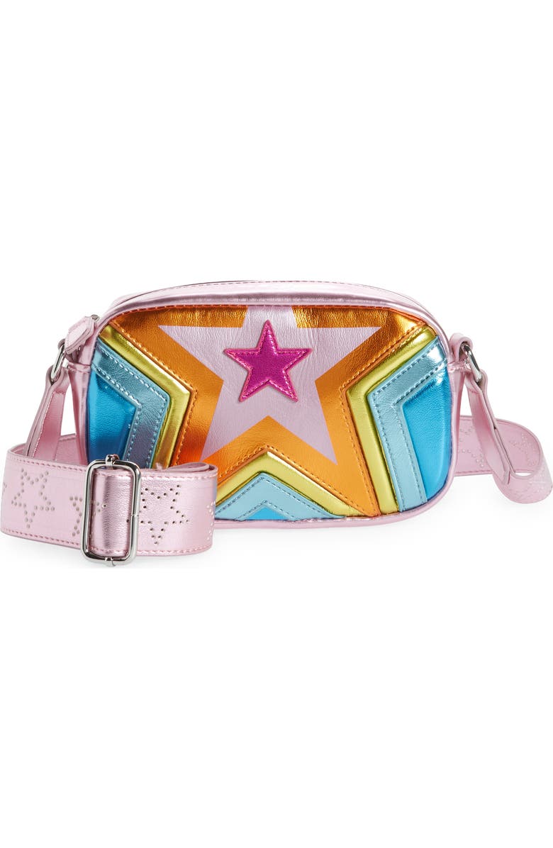 Stella McCartney Kids Quilted Star Faux Leather Shoulder Bag, Main, color,