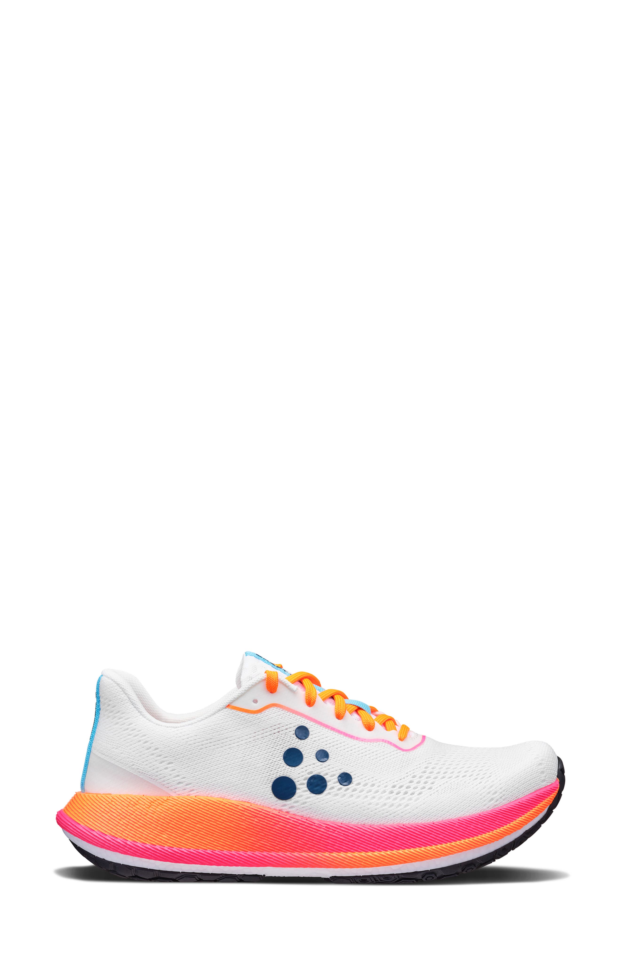 Pacer Low Top Running Shoe, Alternate, color, WHITE/ FLOURANGE