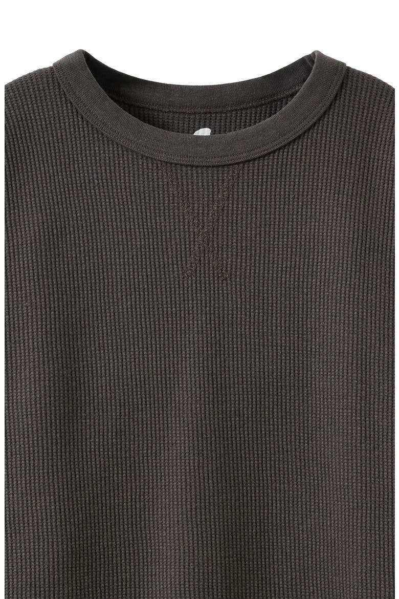 Kid's Waffle Long Sleeve Tee, Alternate, color, Phantom Wash