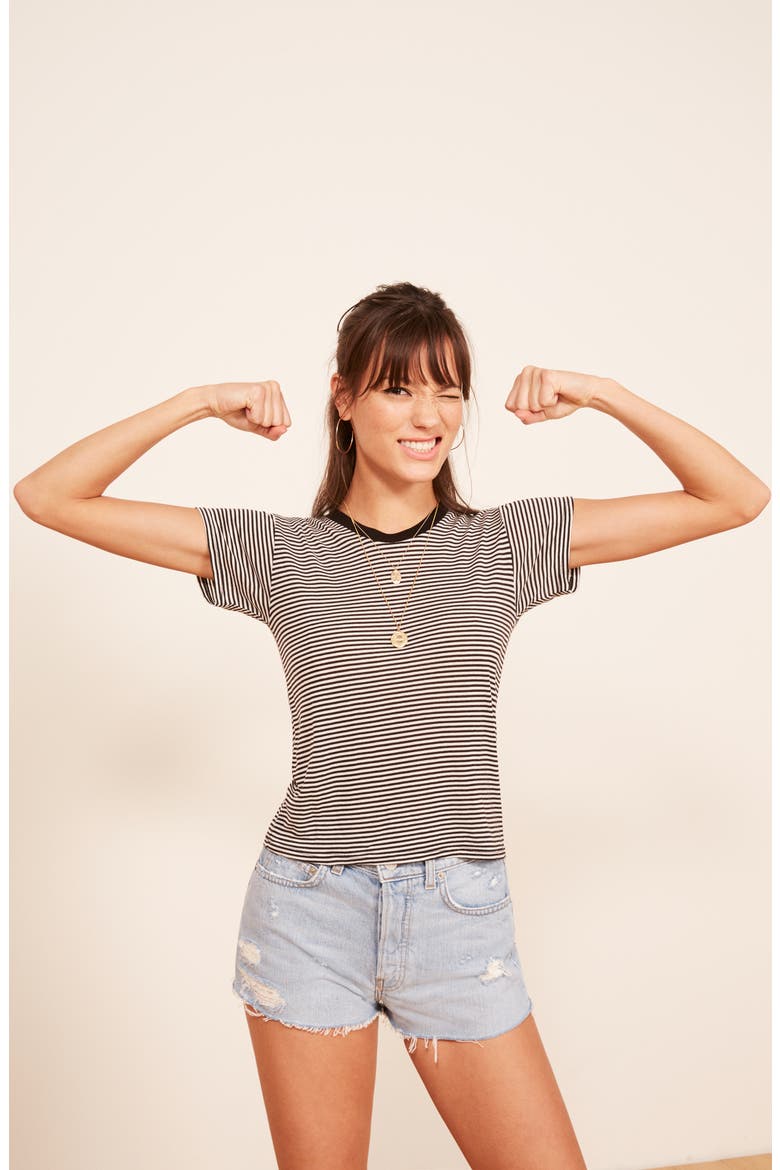 Alex Slim Tee, Alternate, color, BELLE STRIPE