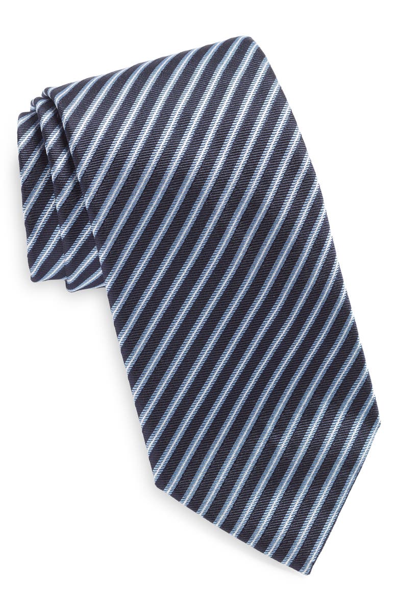 ZEGNA TIES Brera Ivy Stripe Silk Tie, Main, color, 