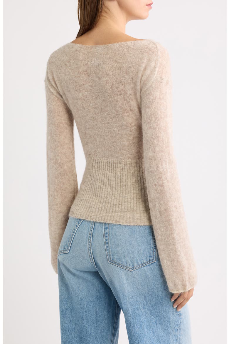 Soren Sheer Alpaca Blend Sweater, Alternate, color, BARLEY