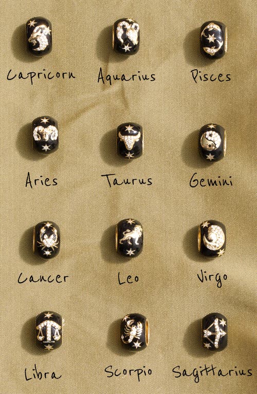Shop Adina Reyter Zodiac Ceramic & Diamond Bead Charm In Yellow Gold - Taurus