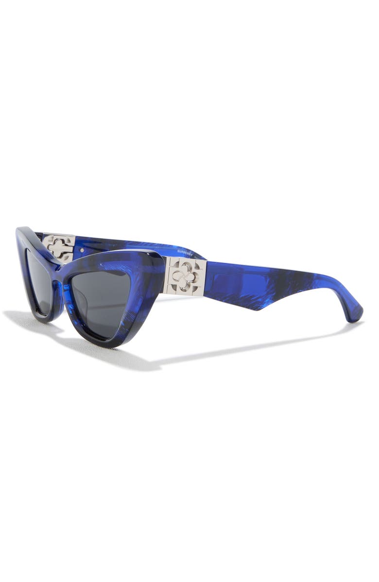 Burberry 51mm Cat Eye Sunglasses, Alternate, color, Blue Grey