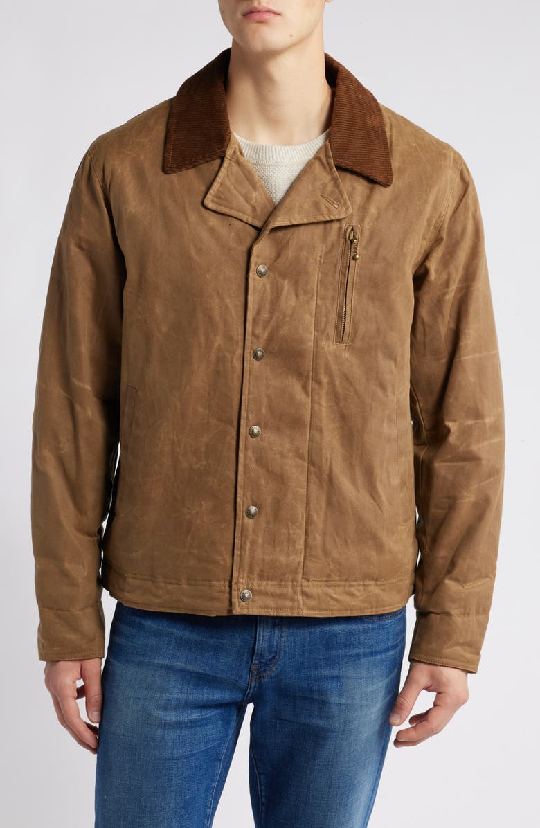 Schott NYC M41 Water Resistant Waxed Cotton Jacket, Alternate, color, 