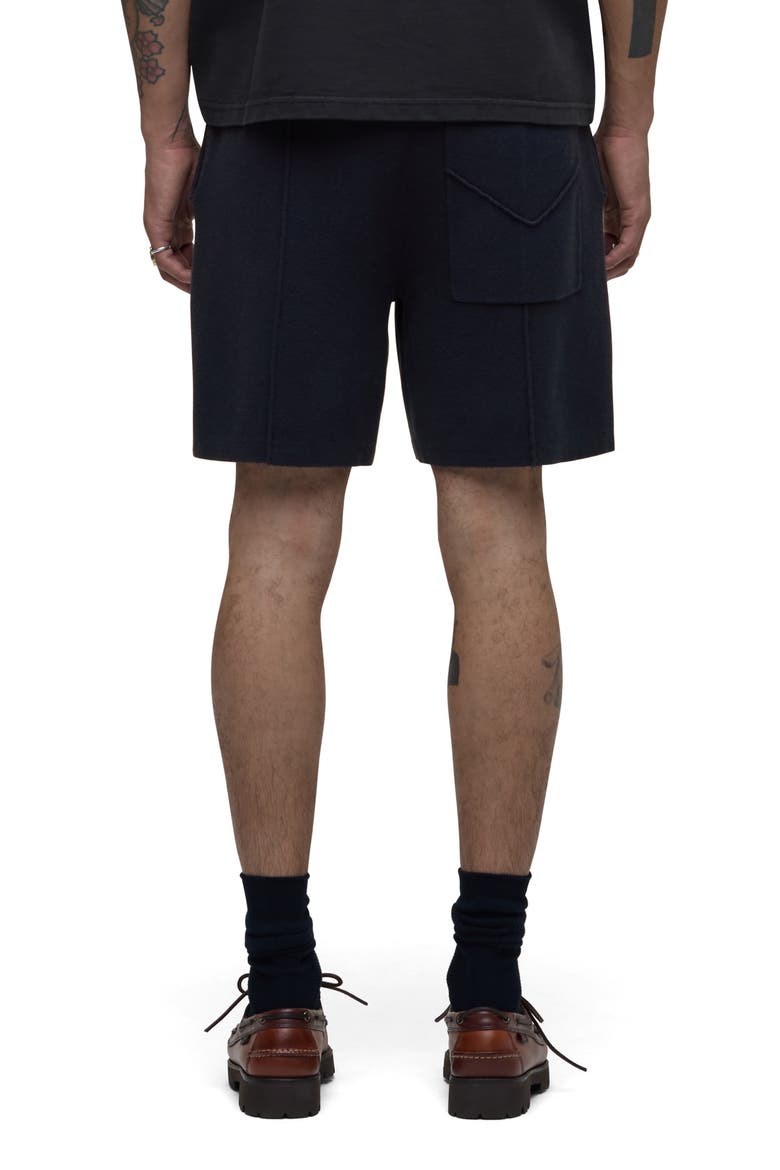 Double Knit Cotton & Cashmere Drawstring Shorts, Alternate, color, FLEET