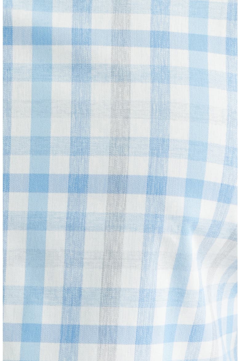Cay Everyday Performance Exploded Gingham Button-Up Shirt, Alternate, color, MALIBLU