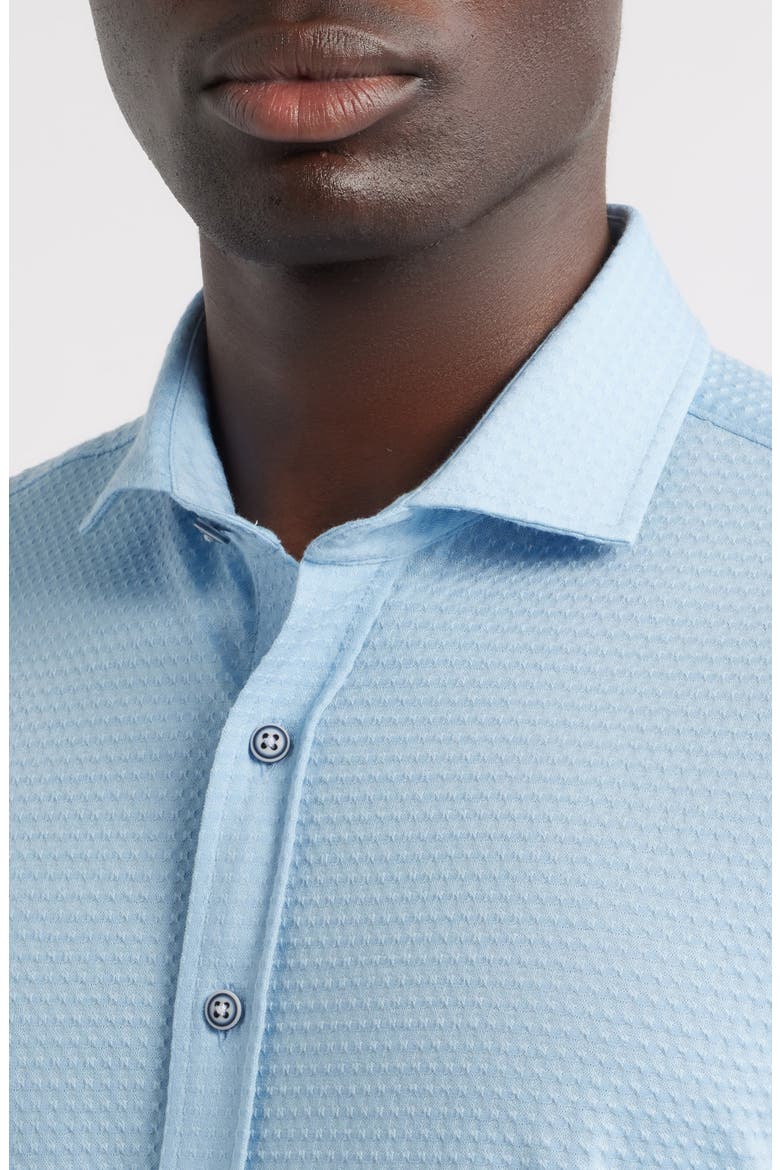Surfsucker Knit Short Sleeve Button-Up Shirt, Alternate, color, BIG SKY