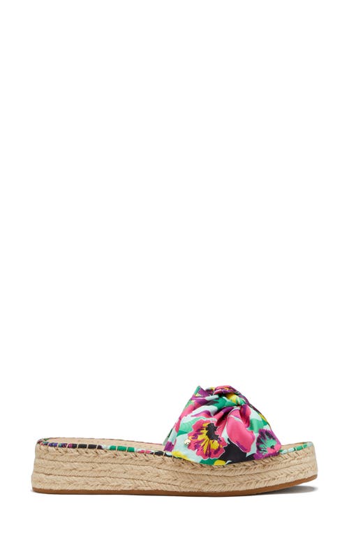 Kate Spade New York Lucie Espadrille Platform Slide Sandal In Multi