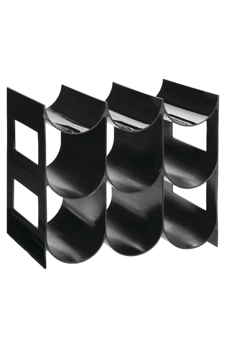 mDesign Plastic Water Bottle/Wine Rack Organizer, 3 Tiers, 9 Bottles, Main, color,