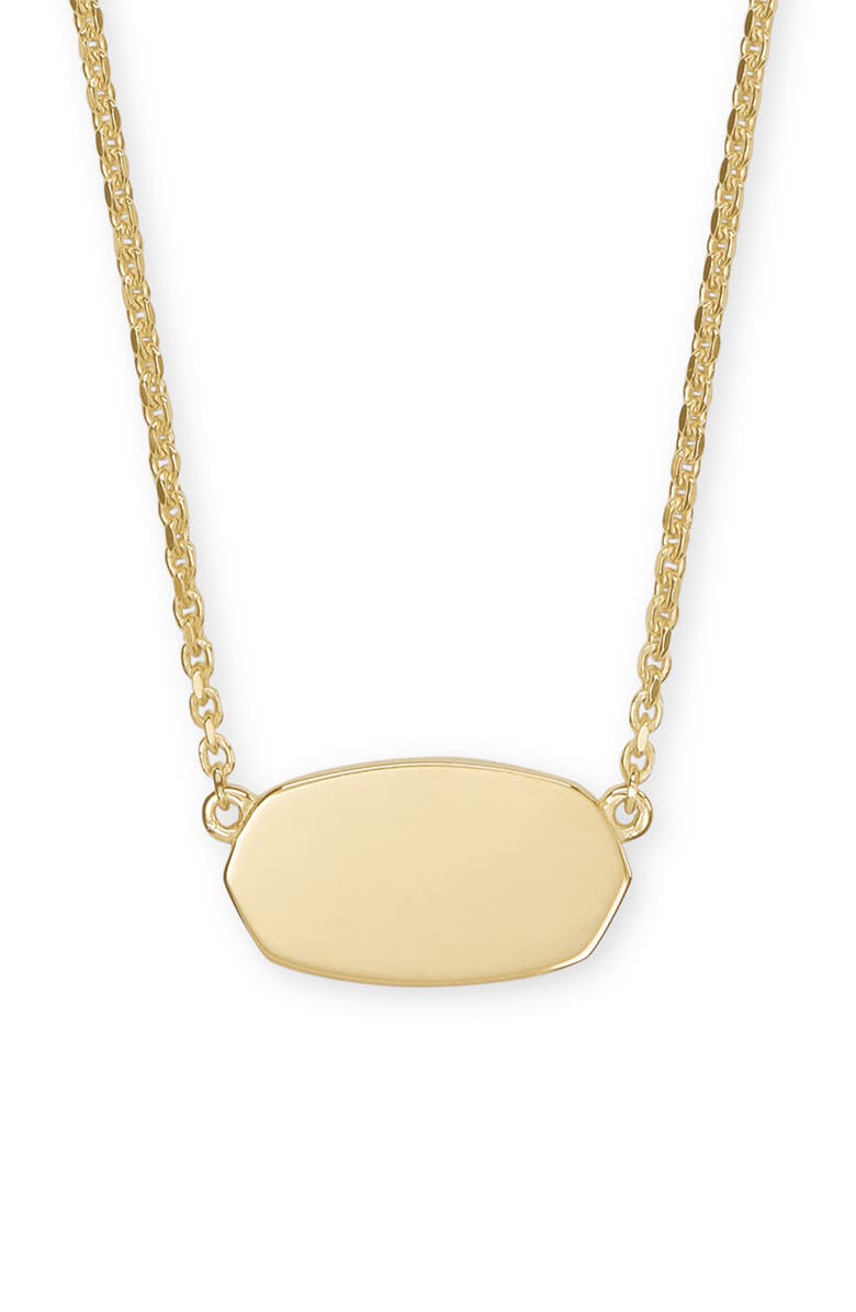 Kendra Scott Elisa 18K Gold Vermeil Short Pendant Necklace, Main, color, 