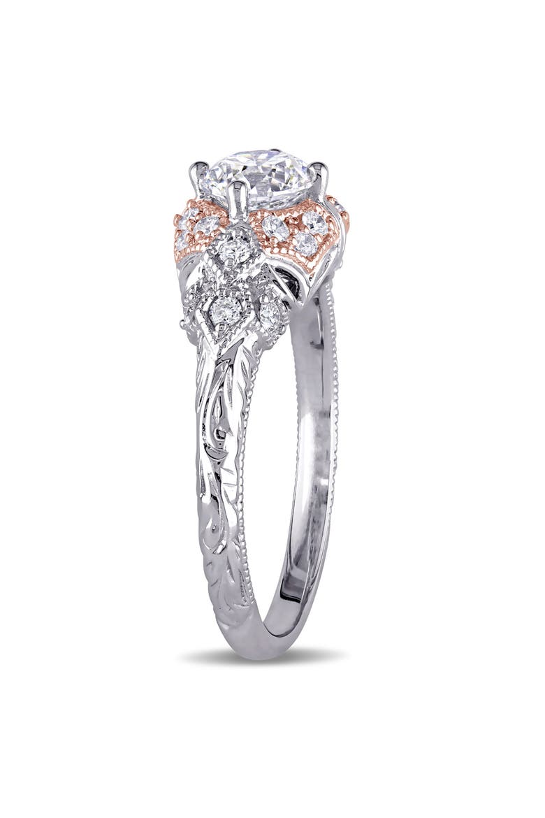 Diamond Vintage Engagement Ring 14k Two-Tone, Alternate, color, 14k Two-Tone Gold