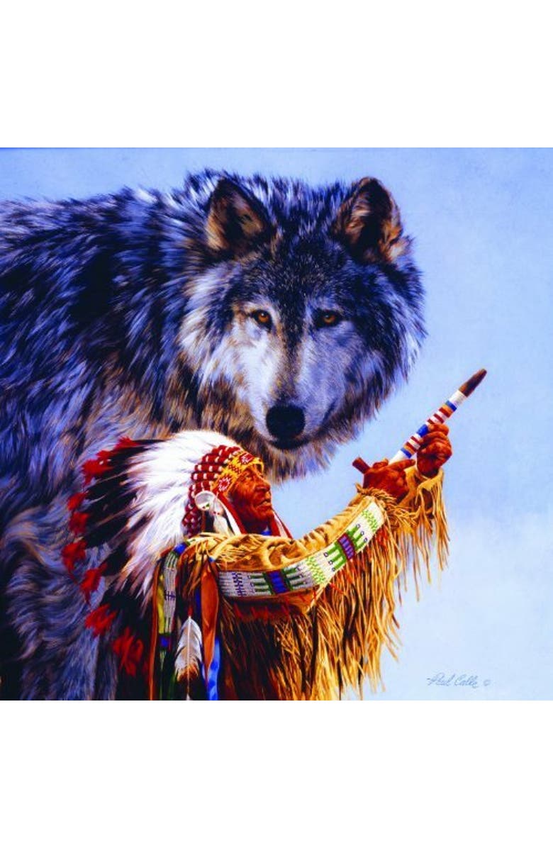 Sunsout O Spirit of the Wolf 500 piece Jigsaw Puzzle for Adults, Main, color, Multicolor