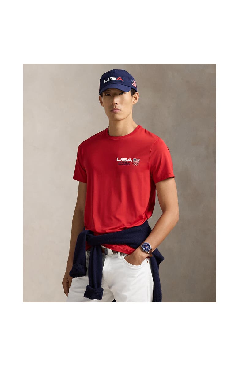 Polo Ralph Lauren Men's Polo Ralph Lauren Team USA Stretch Jersey T-Shirt, Alternate, color, Red