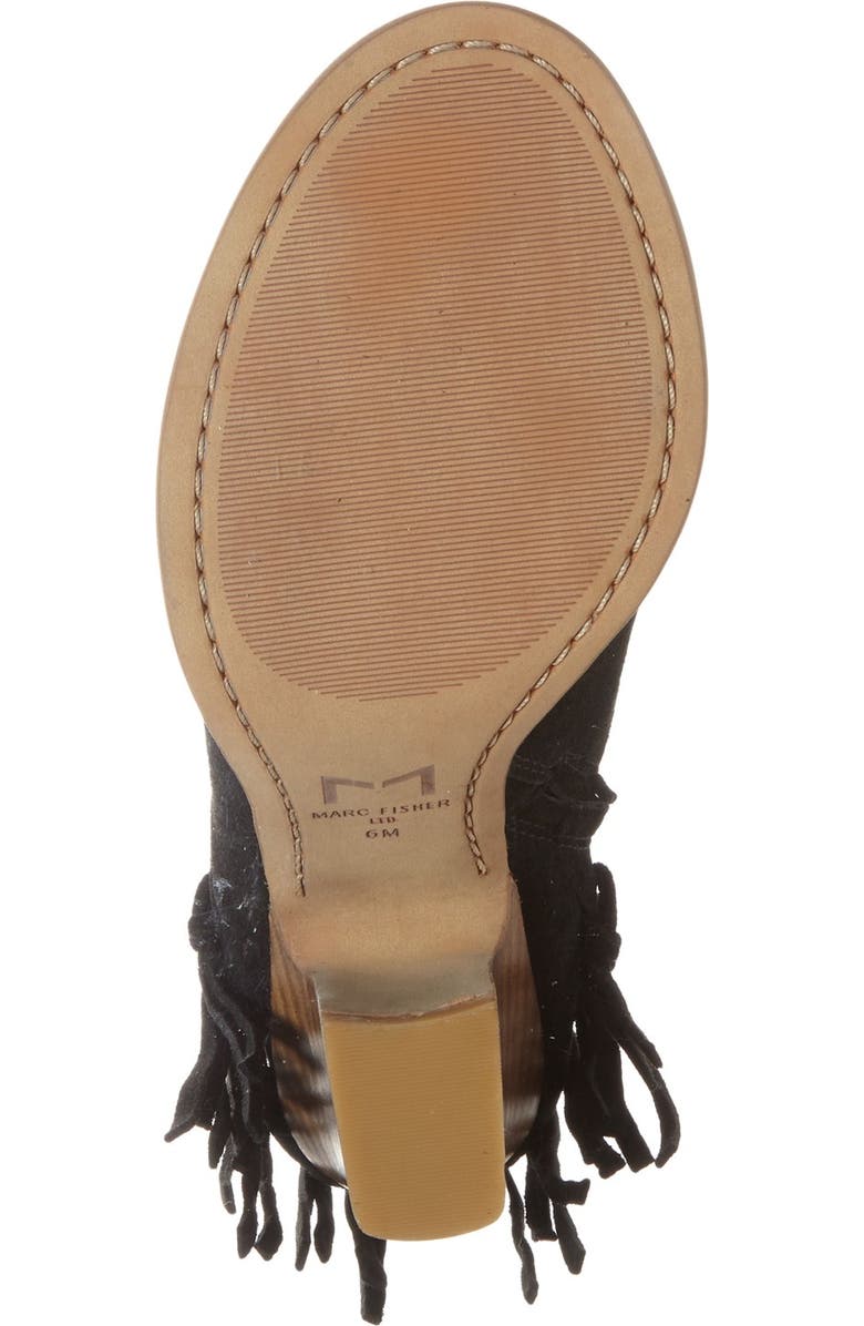 Marc Fisher LTD 'Onita' Fringe Peep Toe Bootie, Alternate, color,