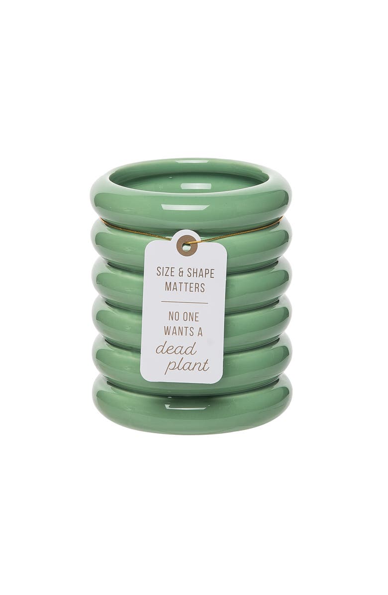 Totalee Gift Size & Shape Matters Green Planter Ceramic Green, Main, color, Green