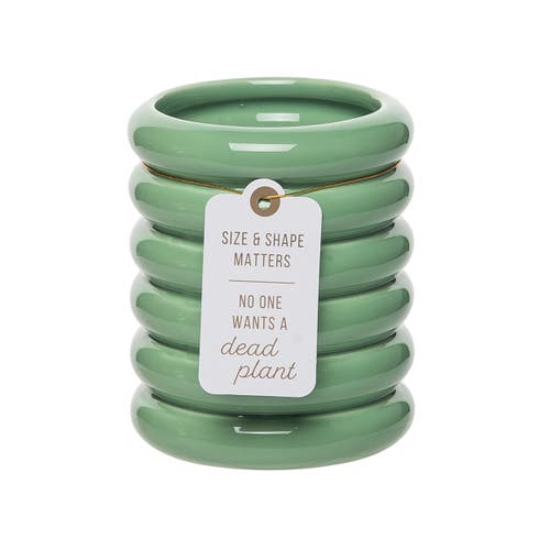 Totalee Gift Size & Shape Matters Green Planter Ceramic Green